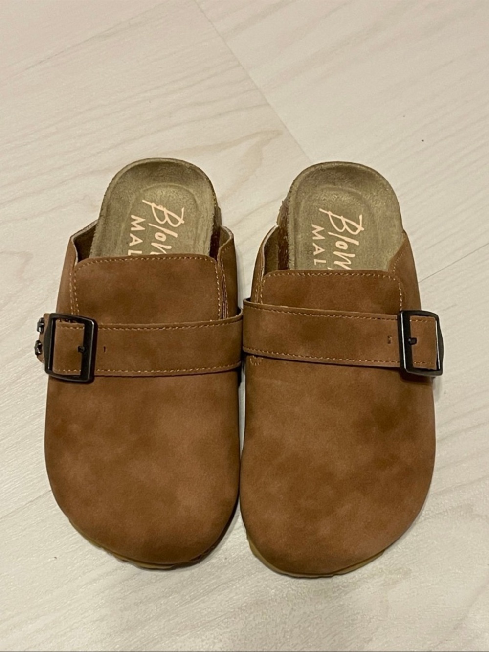 Blowfish Kids Brown Suede Slip-On Clogs with Buckle